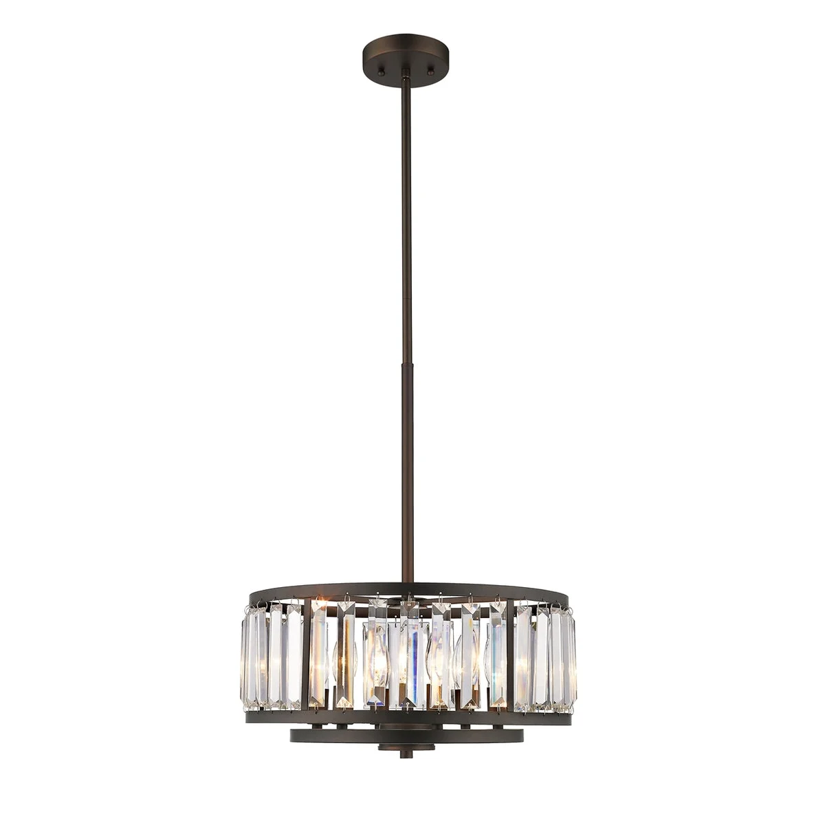 Chloe Lighting CH2R123RB16-UP6 Ellie Contemporary 6 Light  Rubbed Bronze Ceiling Pendant 16" Wide