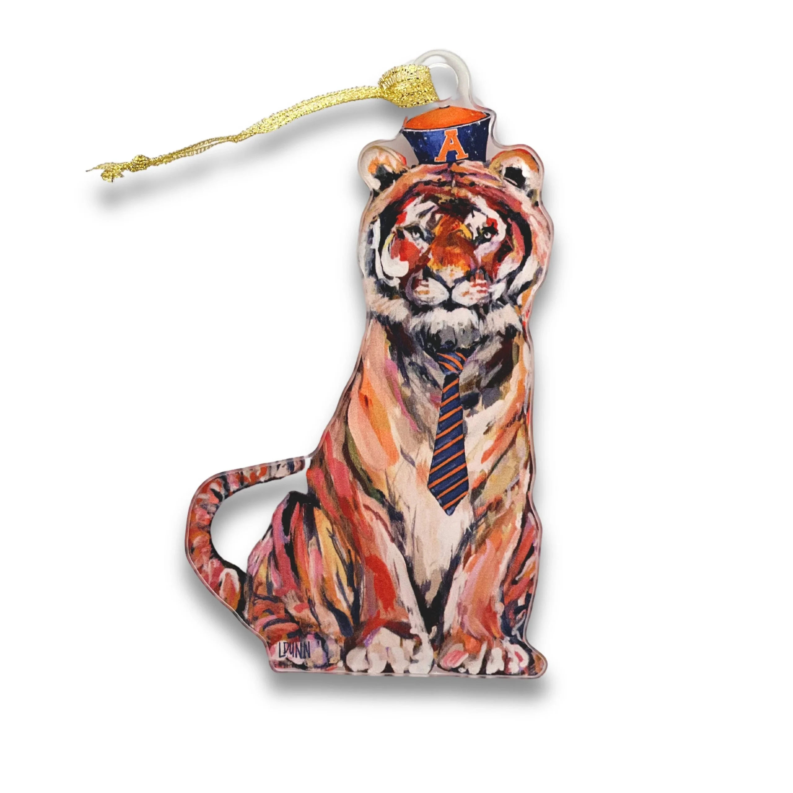 Lauren Dunn Auburn Tiger Acrylic Mascot Ornament