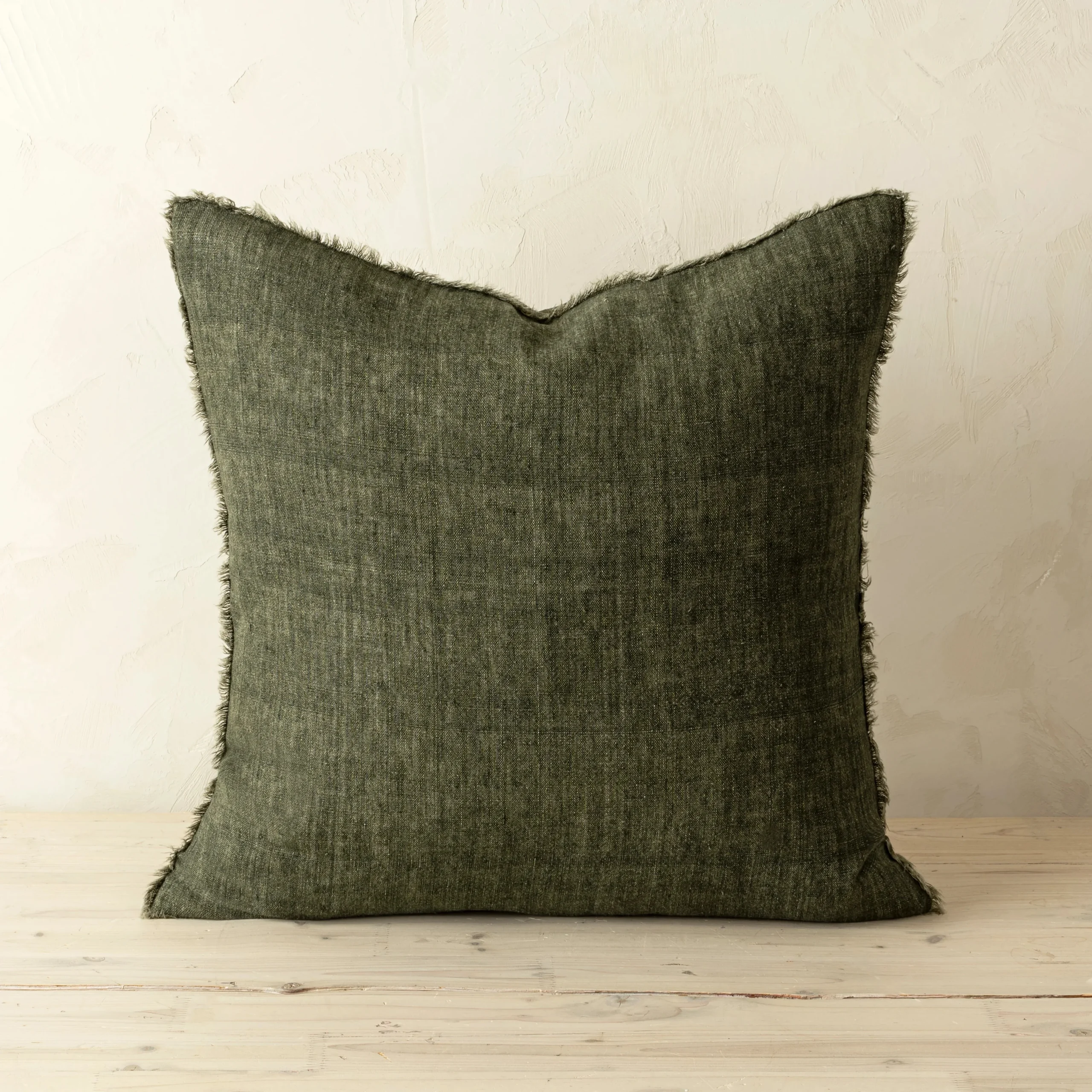 Indaba Lina Linen Avocado Pillow
