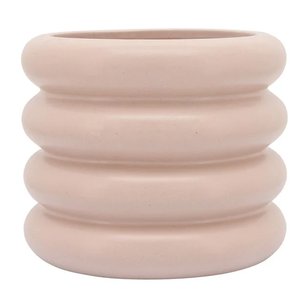 9" Bidendum Ceramic Planter - Dusty Rose