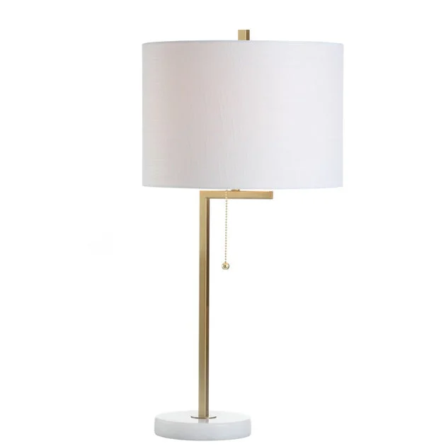 Alyssa Table Lamp - Brass gold and White
