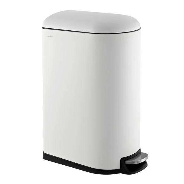 Roland Mini 2.6-Gallon Step-Open Trash Can - White