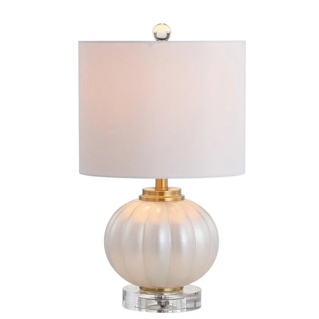 Pearl Table Lamp - White and Gold