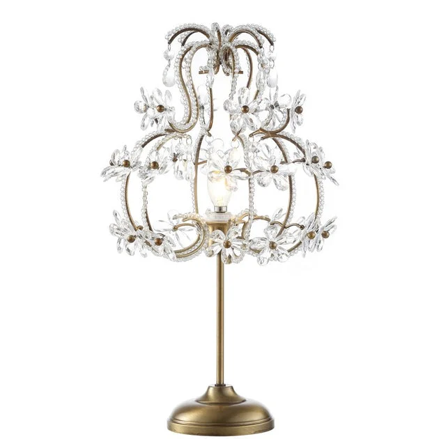 Clara LED Table Lamp - Brass Gold and Clear