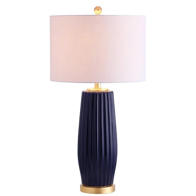 Roman Ceramic Table Lamp - Navy