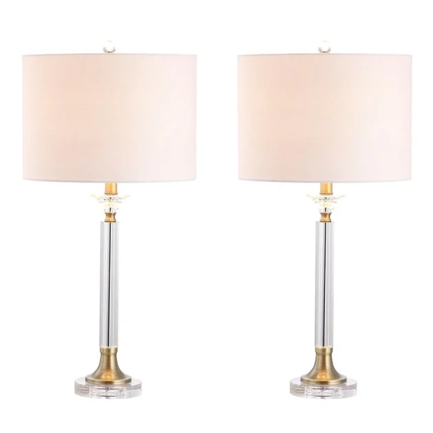 Mark Table Lamps Set of 2 - Clear and Brass Gold