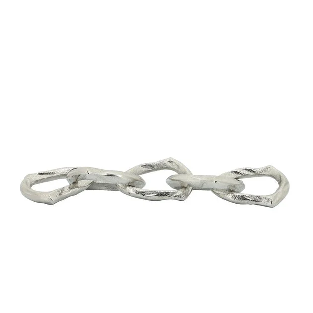 15" Decorative Metal Chain Links - Silver