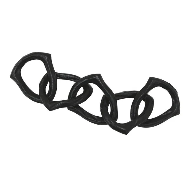 15" Decorative Metal Chain Links - Black