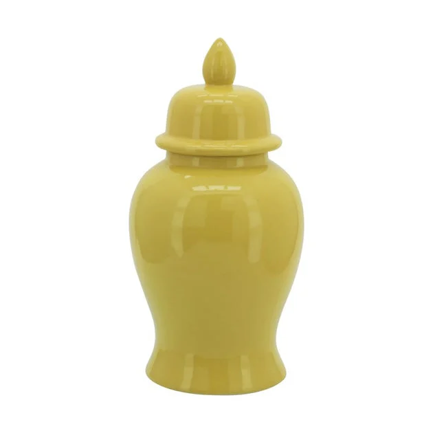 14" Temple Jar - Yellow