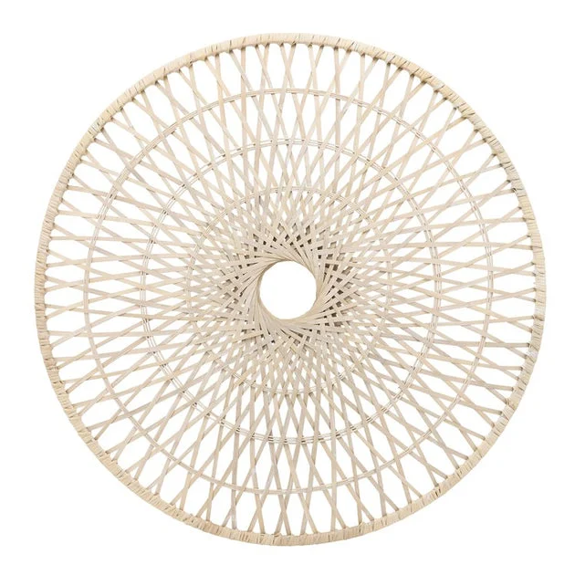 36" Round Wicker Wall Decor - Natural