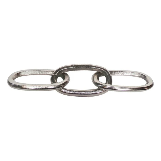 15" Metal Chain Decor - Silver