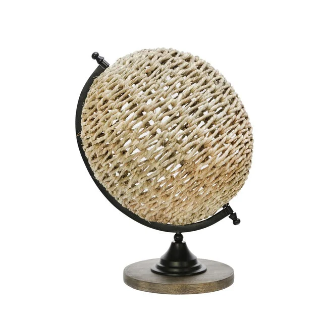 15" Rattan Globe Decor - Brown