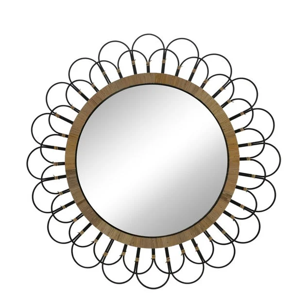 36" Daisy Wall Mirror - Black