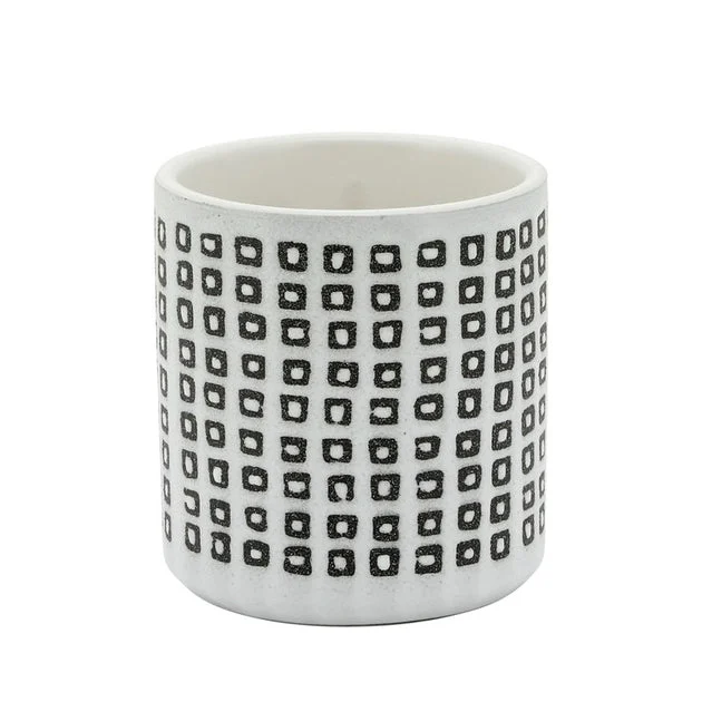 4" Ceramic Dotted Pen Holder - Black