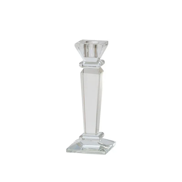 7" Glass Candle Holder - Clear