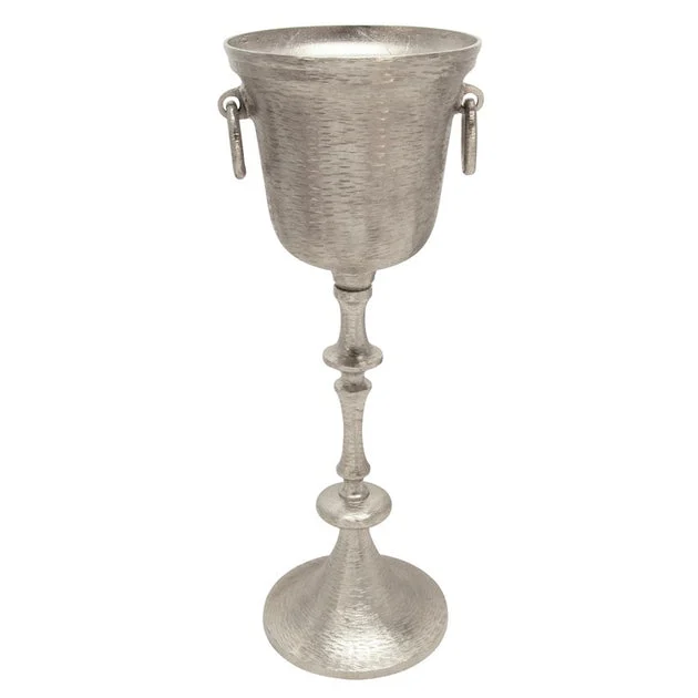 31" Metal Wine Cooler - Silver (Knockdown Design)