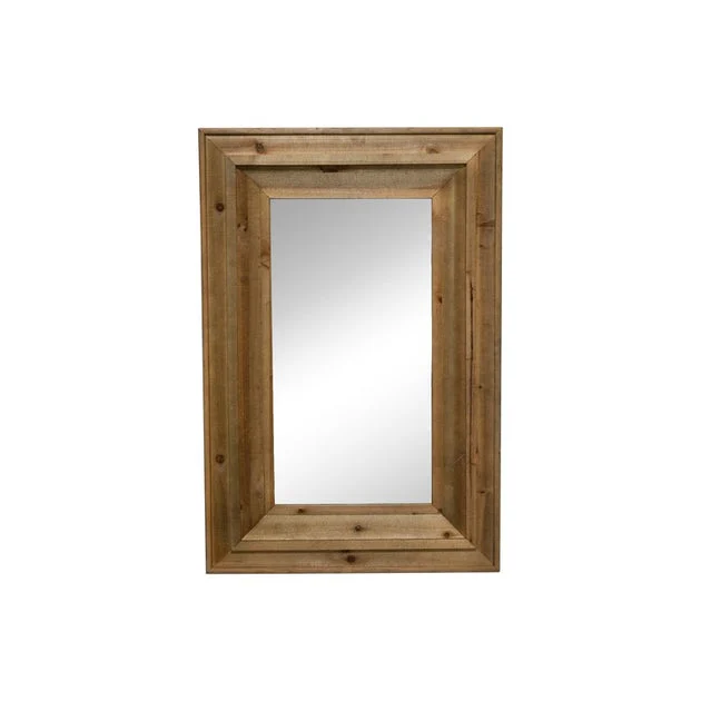 24 X 36" Wood Frame Wall Mirror - Brown