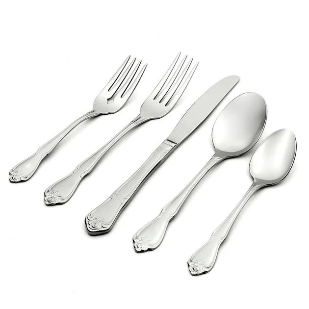 True Rose 45-Piece Flatware Set, Service for 8