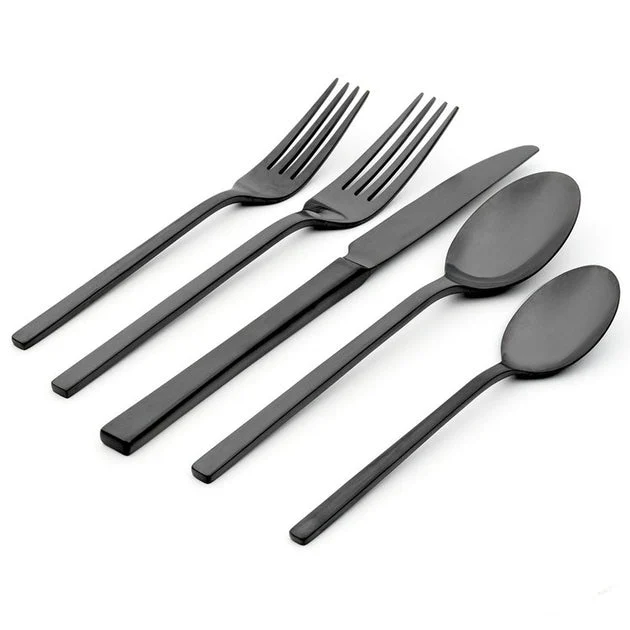 Allay Midnight Twenty-Piece Flatware Set, Service for 4