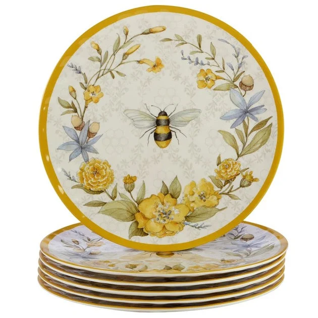 Bee Sweet 11" Dinner Plates Set of 6