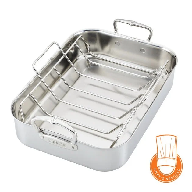 Provisions 14.5 x 12.25 x 3" Classic Roaster with Rack