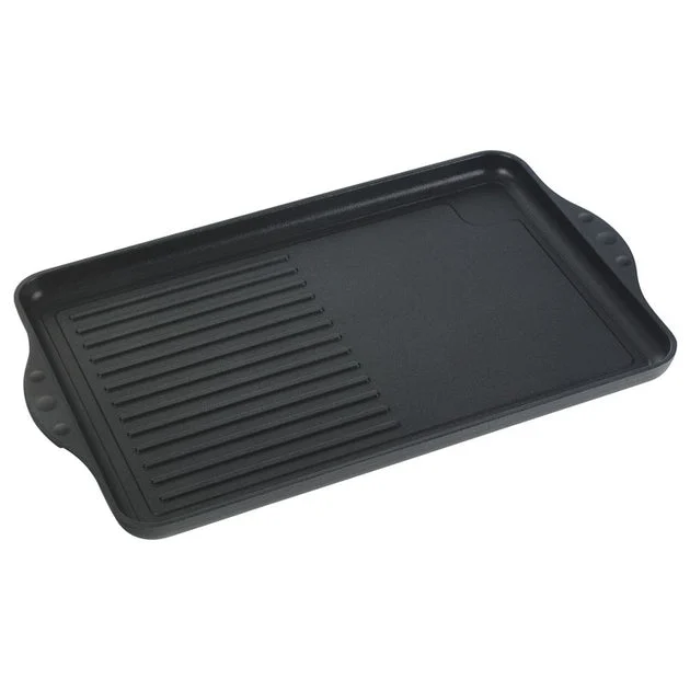 XD Nonstick 17" x 11" Double Burner Grill/Griddle Combo Pan