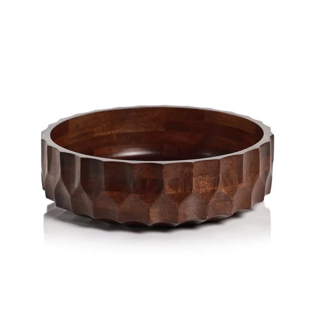 Mercedes Carved Mango Wood Bowl