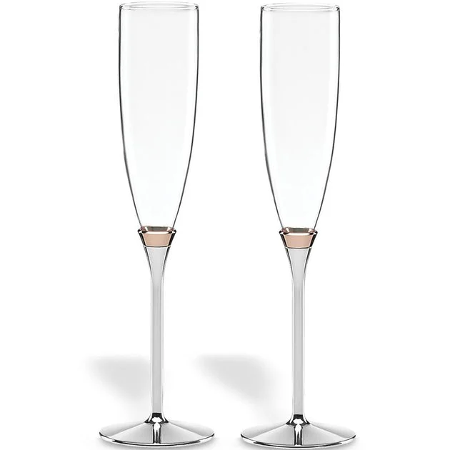 Rosy Glow Flutes Set of 2