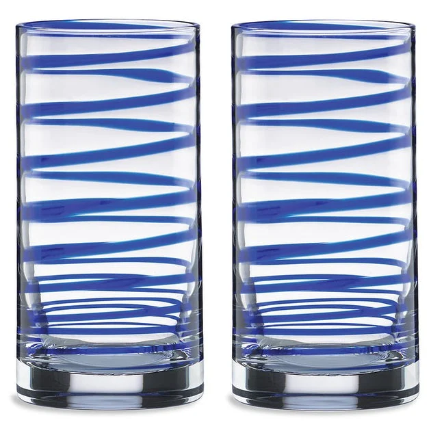 Charlotte Street Highball Glasses Set of 2 - Art Glass