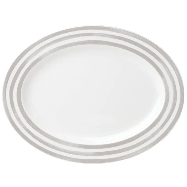 Charlotte Street Gray Dinnerware Oval Platter