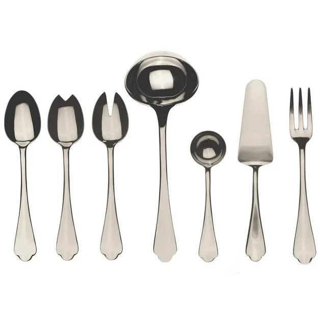 Dolce Vita Mirror Champagne Seven-Piece Serving Set