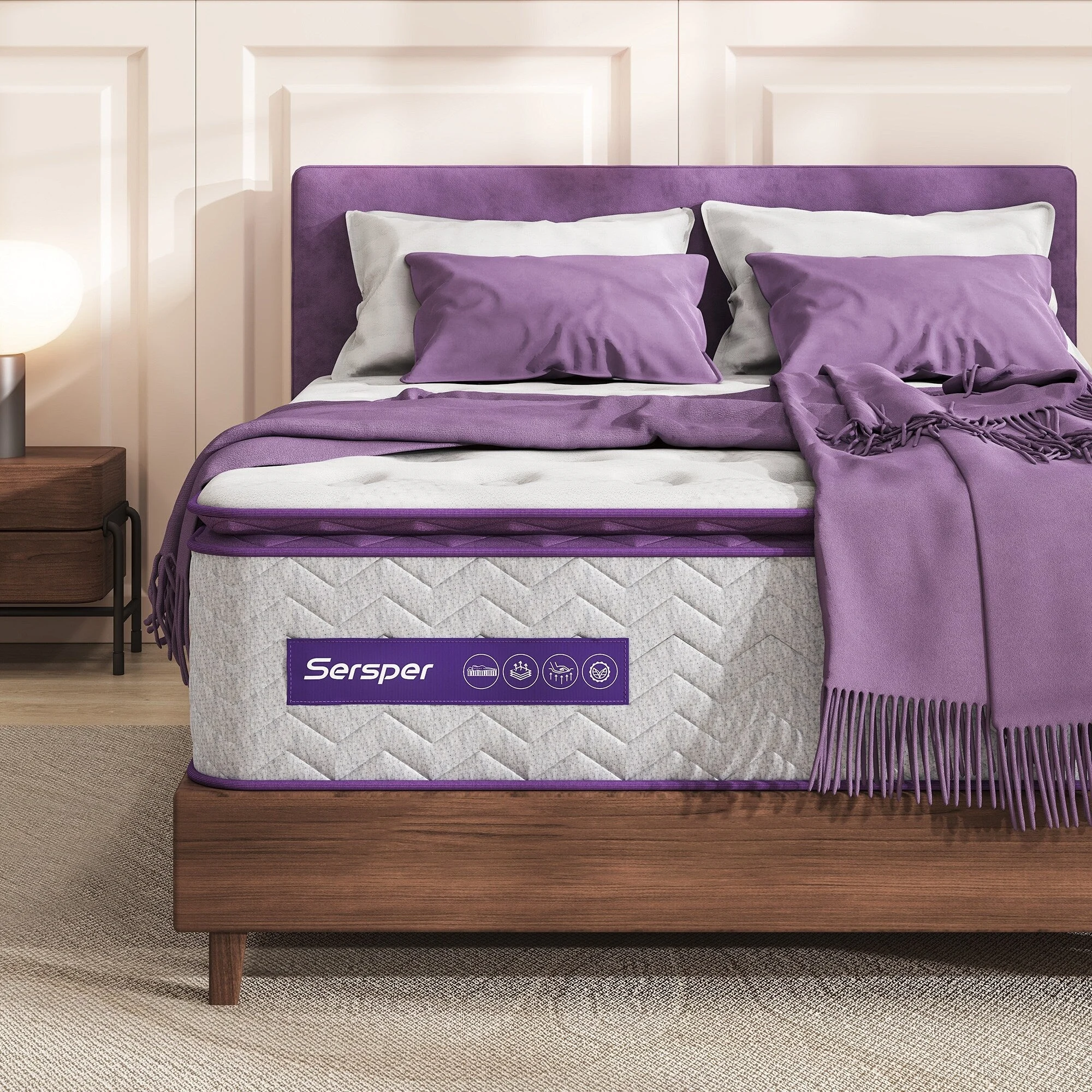 12 Inch Memory Foam Pillow Top Medium Mattress