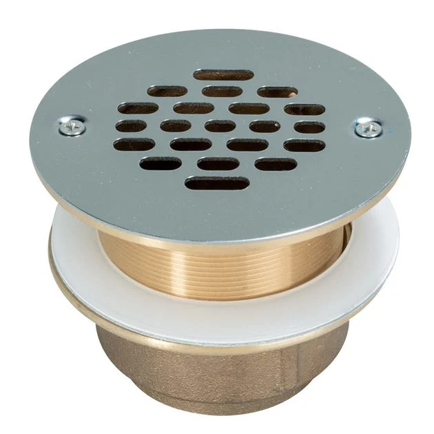 Shower Drain Solid Heavy Long 2 Inch Stainless Steel Bronze