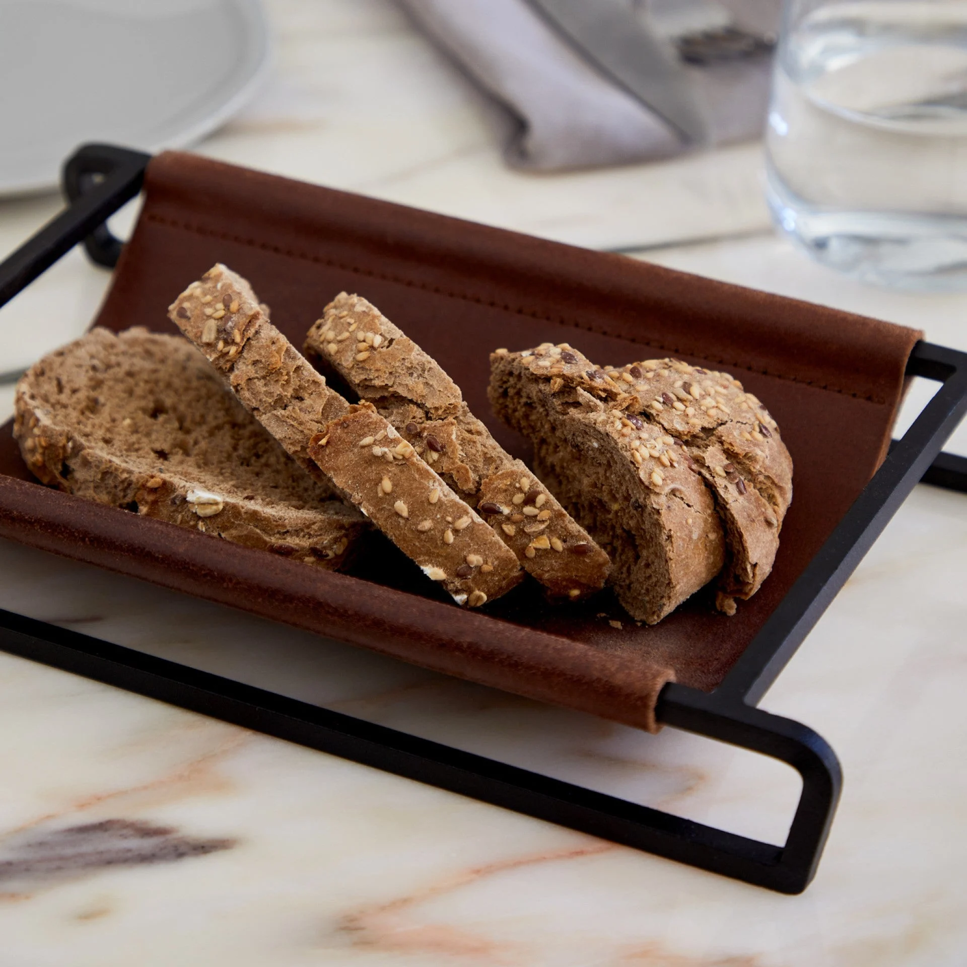 Costa Nova Leather Tray/Basket
