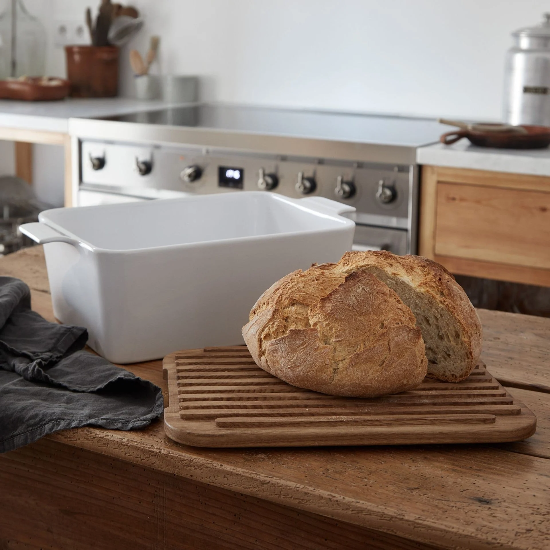 Ensemble Bread Box with Oak Lid