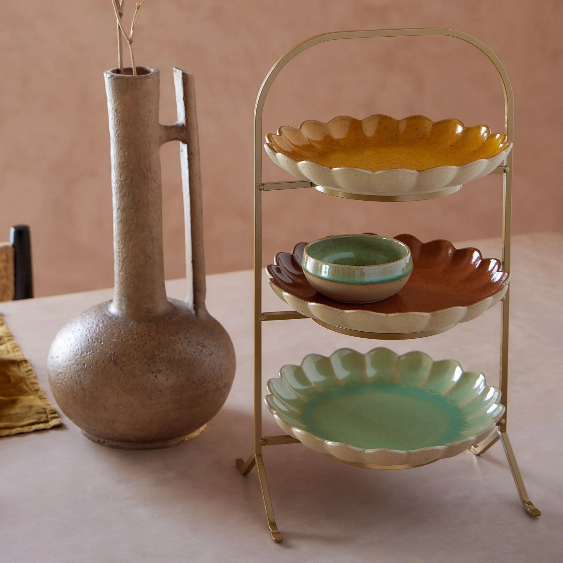 Marrakesh 3-Tiered 10" Appetizer Plate Stand