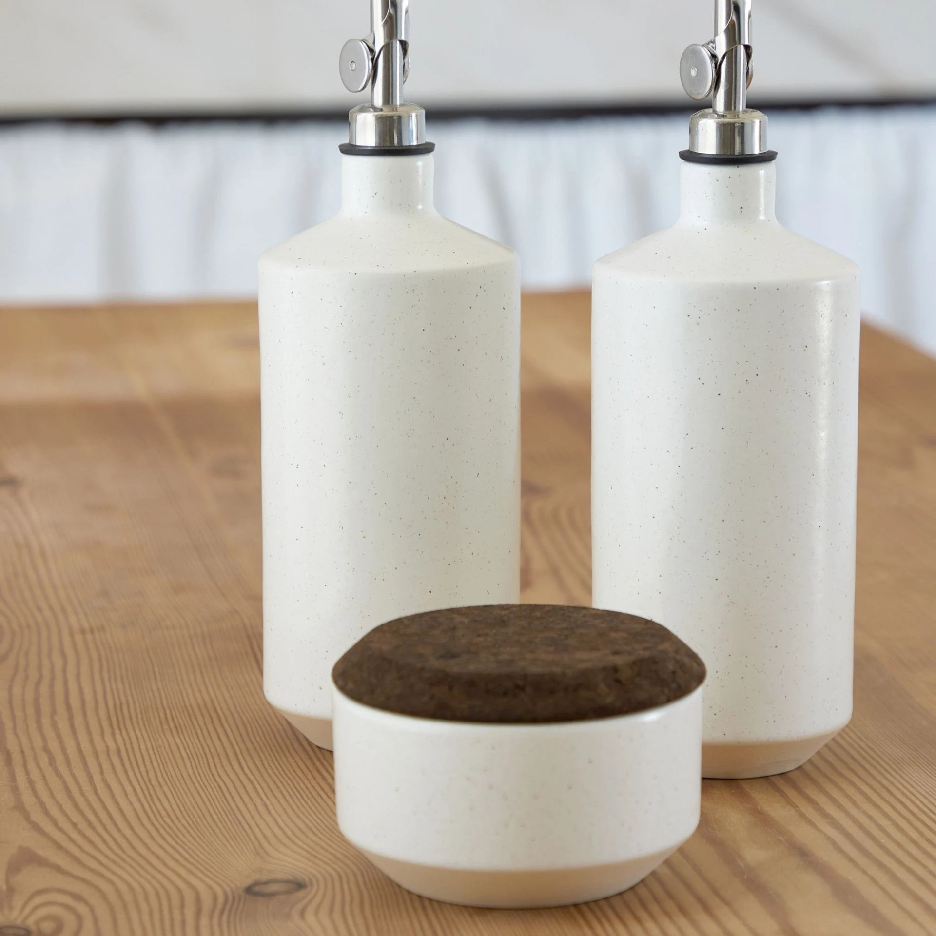 Modern Storage Salt Cellar with Cork Lid
