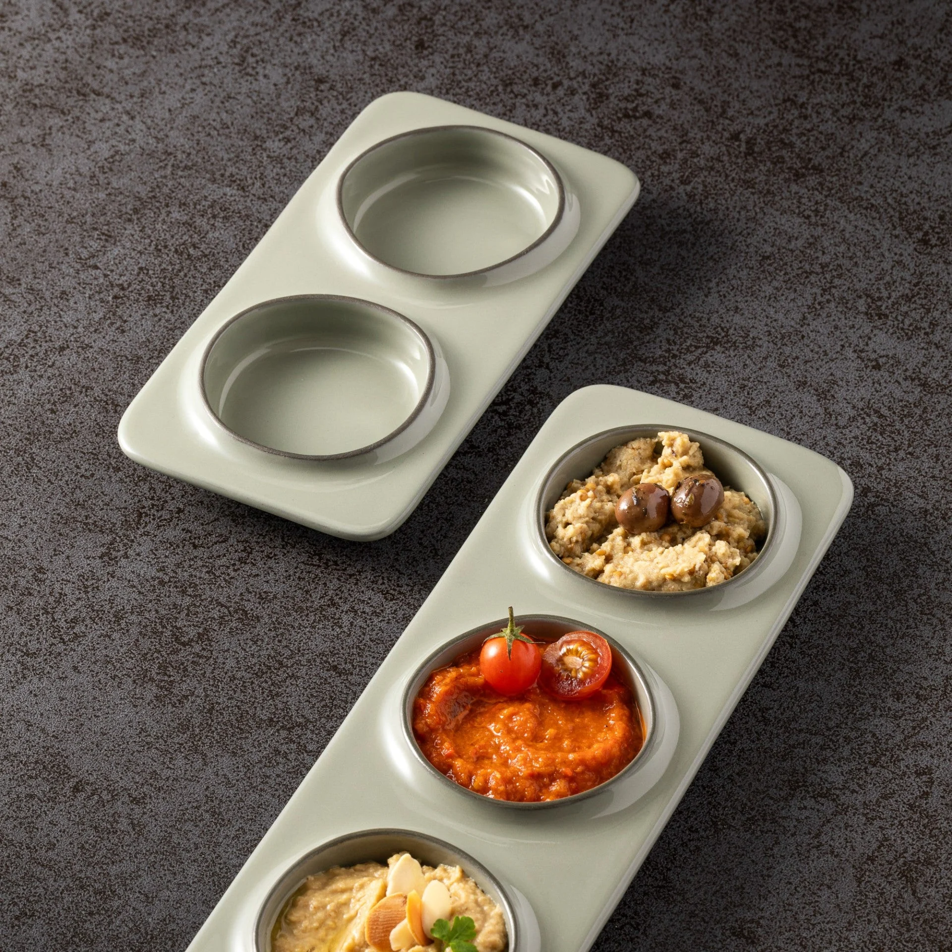 Ambar 8" 2-Section Tray