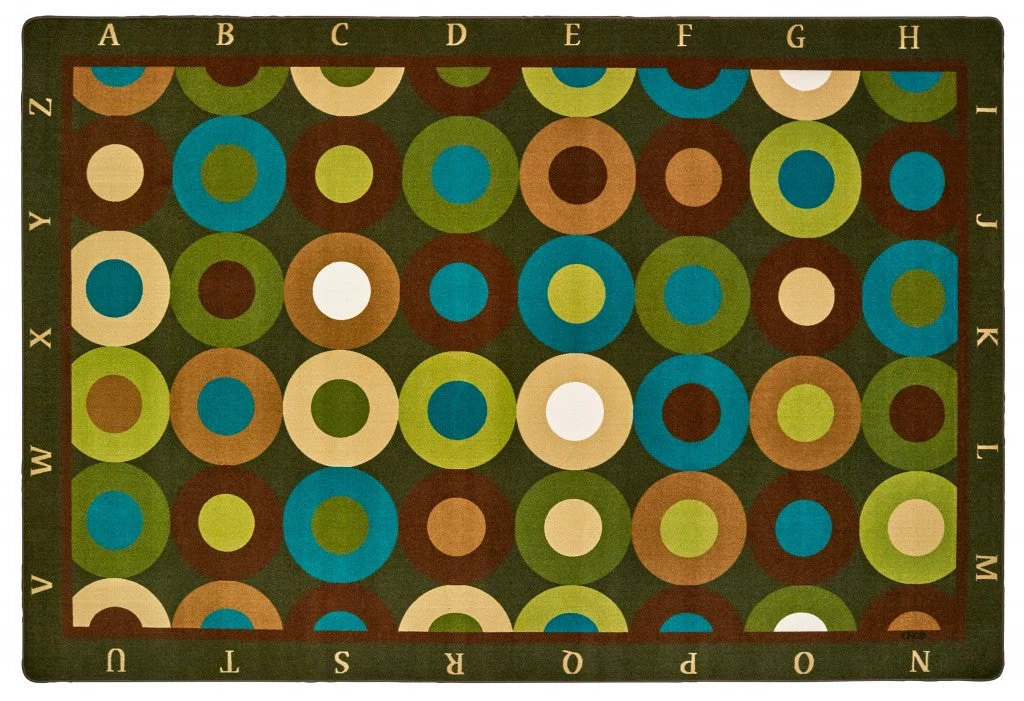 Carpets for Kids Calming Circles with Alphabet Learning Rug