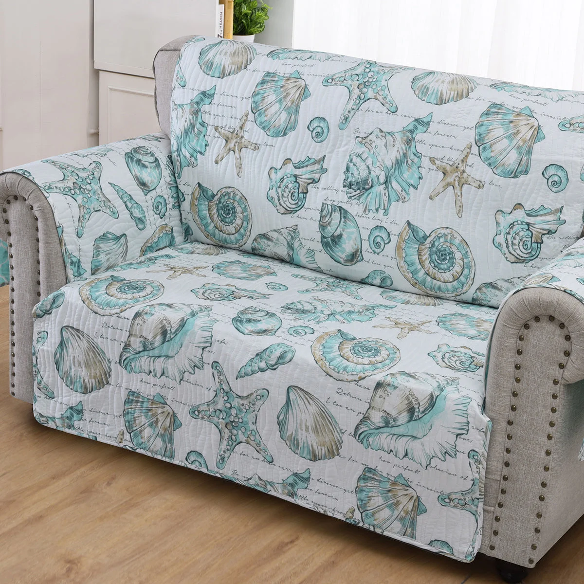 Greenland Home Cruz White Loveseat, 103x76 Inches