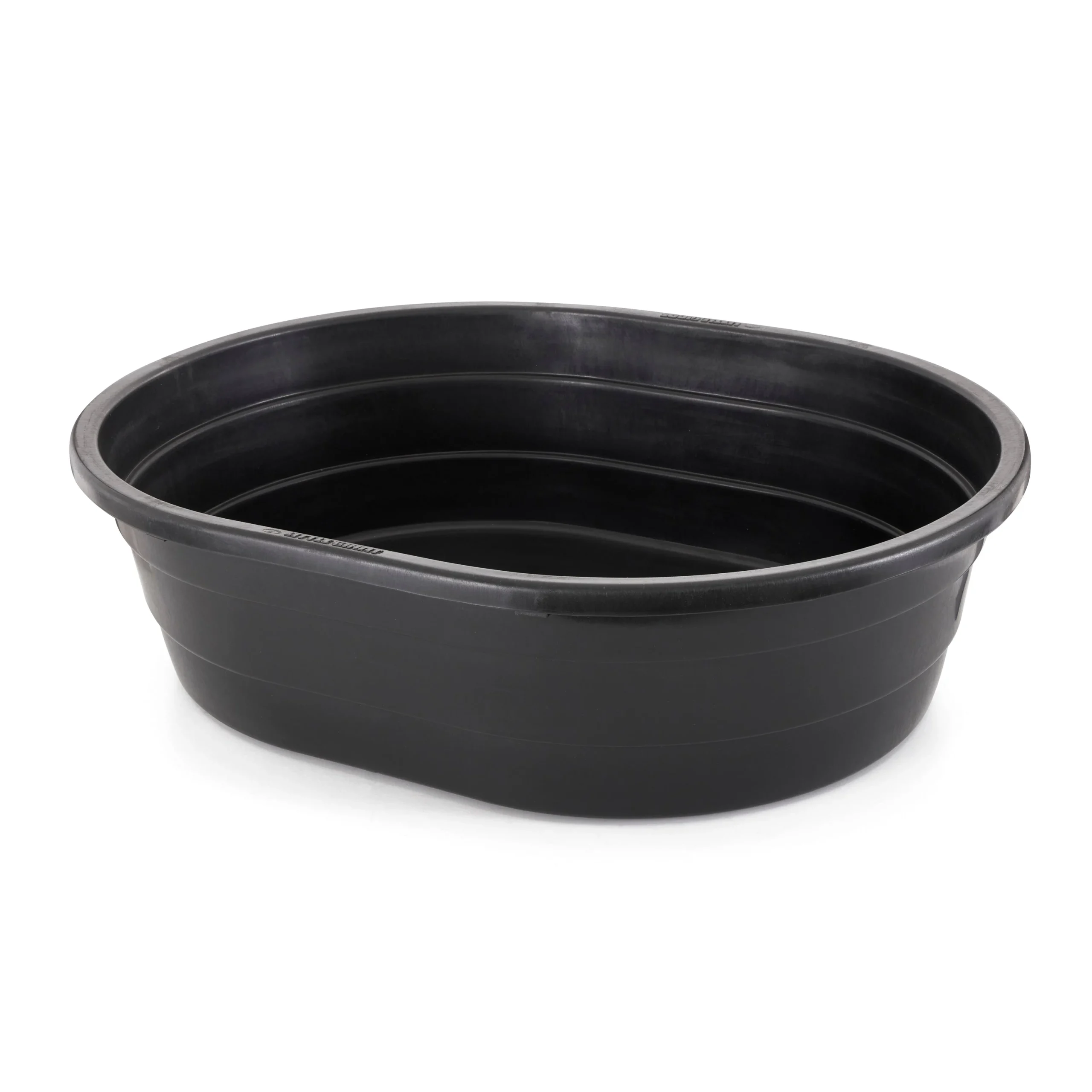 Little Giant 15 Gal Poly Plastic Oval Stock Water Tank Trough, Black (2 Pack)