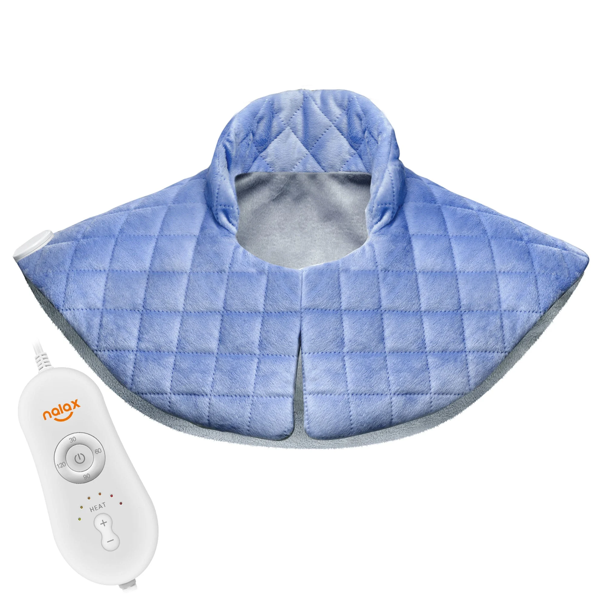 nalax  Neck/Shoulders Pain Relief Heating Pad Wrap w/6 Heat Levels, Light Purple