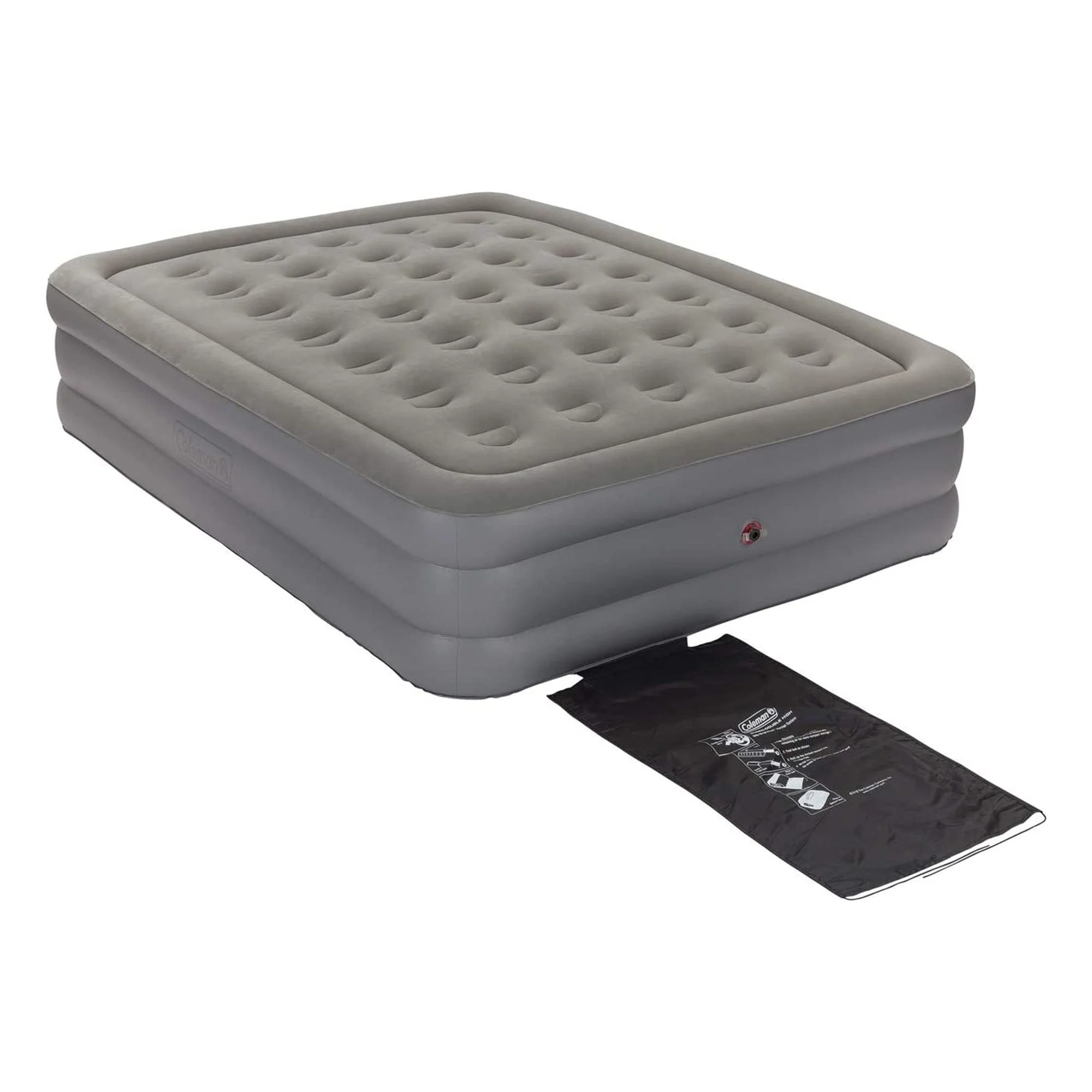 Coleman GuestRest 18" Plush Double High Air Mattress Airbed & Carry Bag, Queen