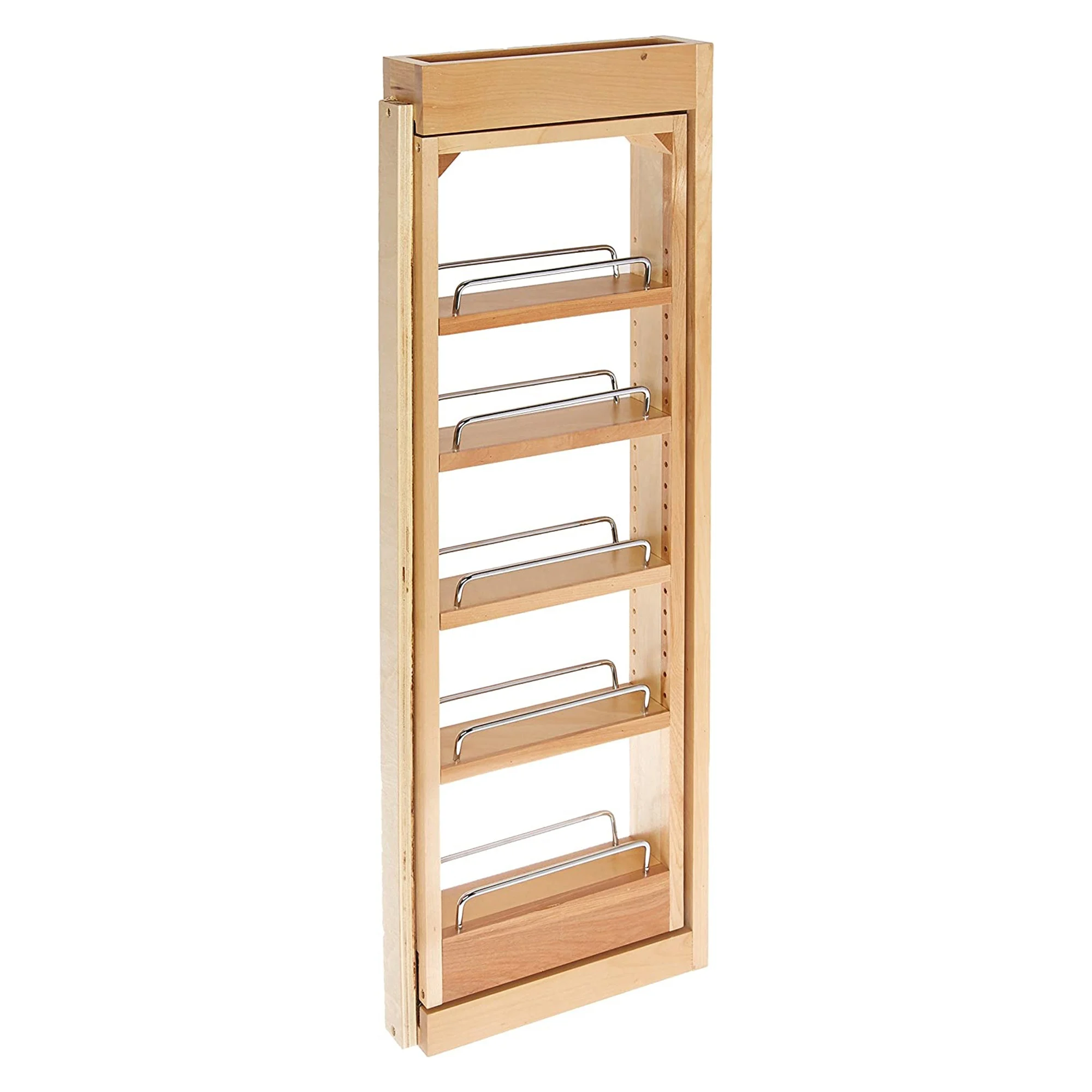 Rev-A-Shelf Pullout Wall Filler Cabinet Wooden Organizer, 33" Hgt, 432-WF33-3C