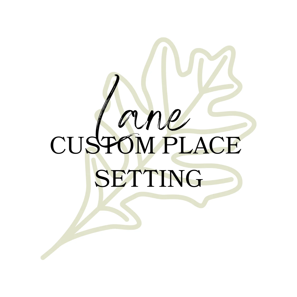 Lane Custom Place Setting