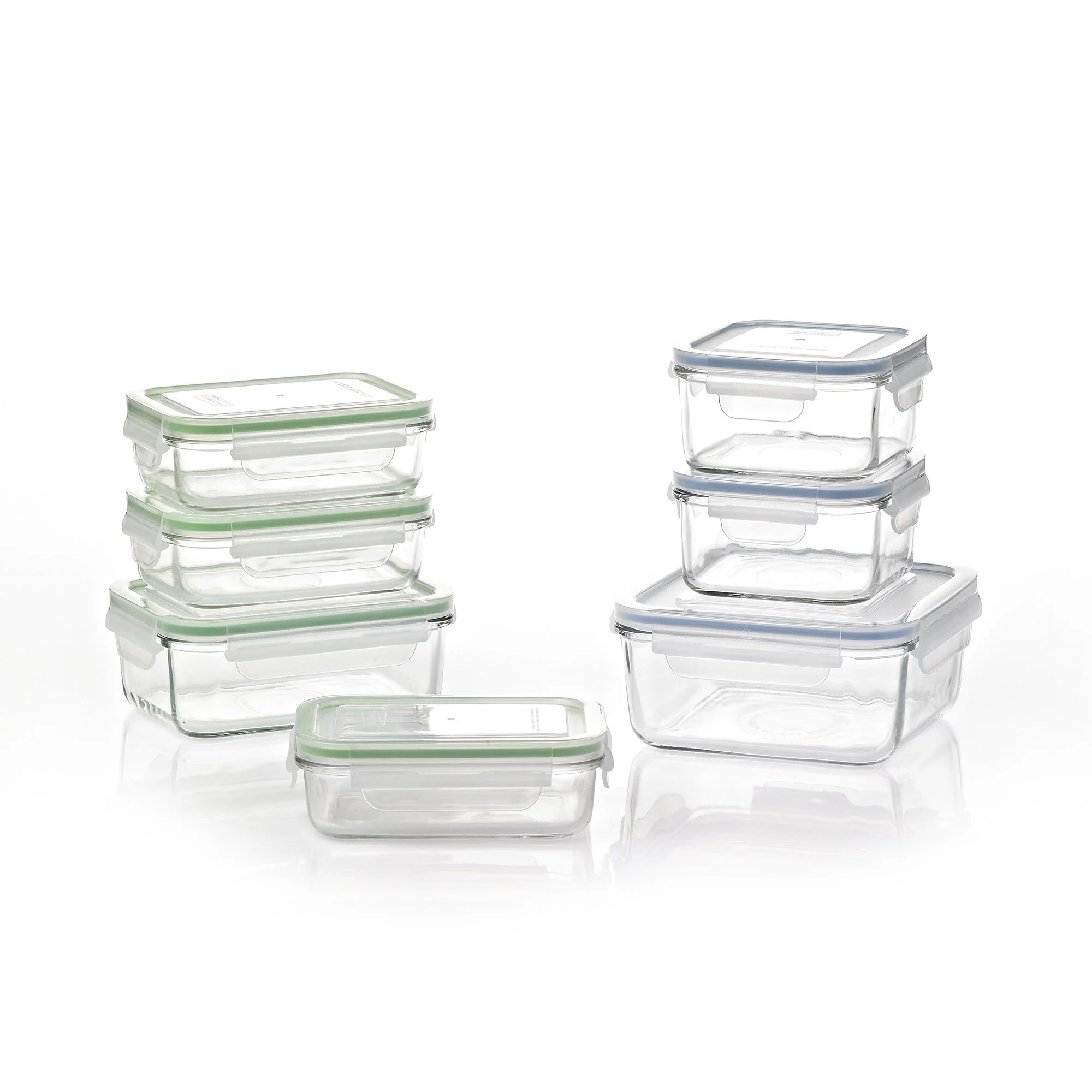 Glasslock 14 Piece Oven and Microwave Safe Glass Food Storage and Bakeware Set