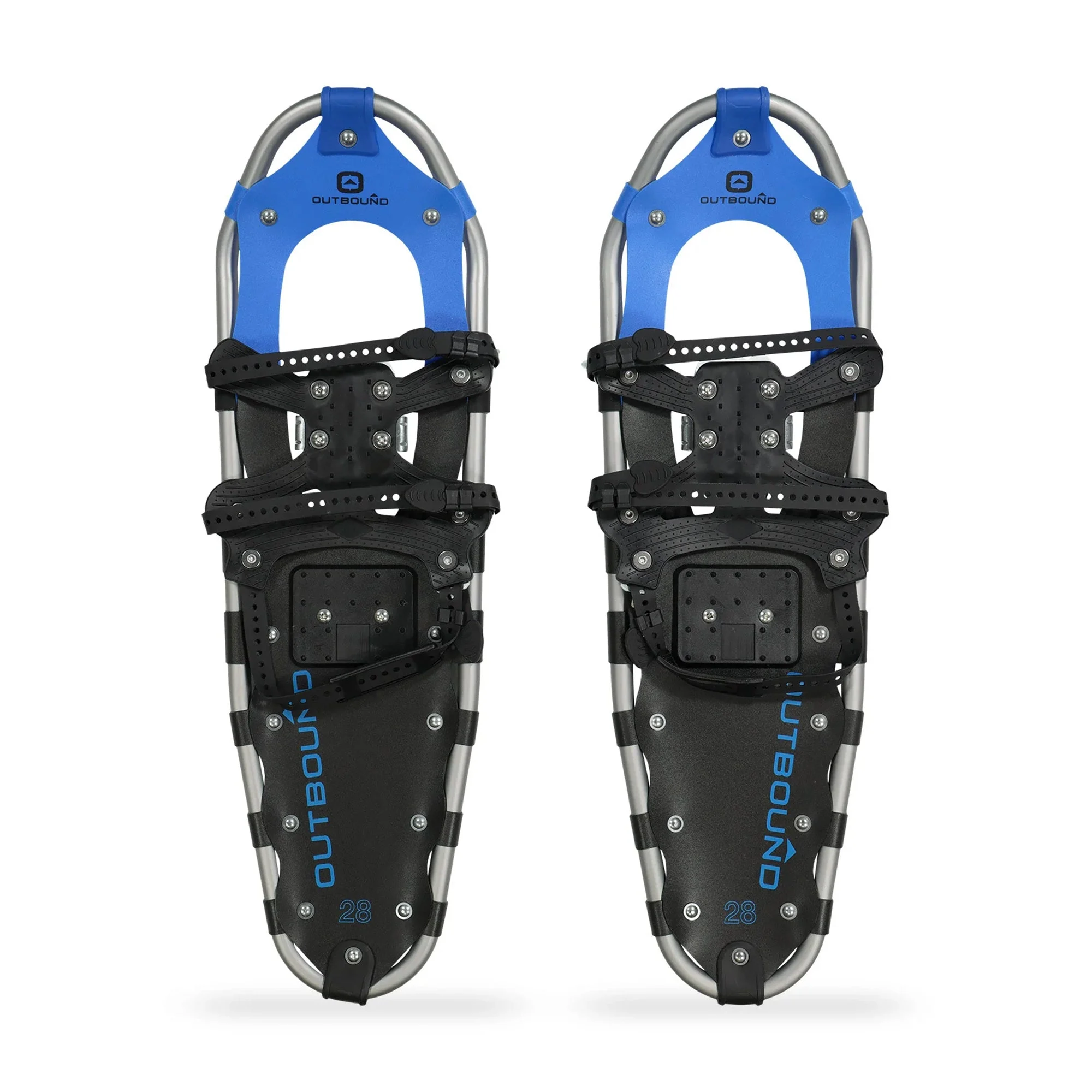 Outbound Men and Women's Lightweight 30 x 8" Aluminum Frame Snowshoes, Black