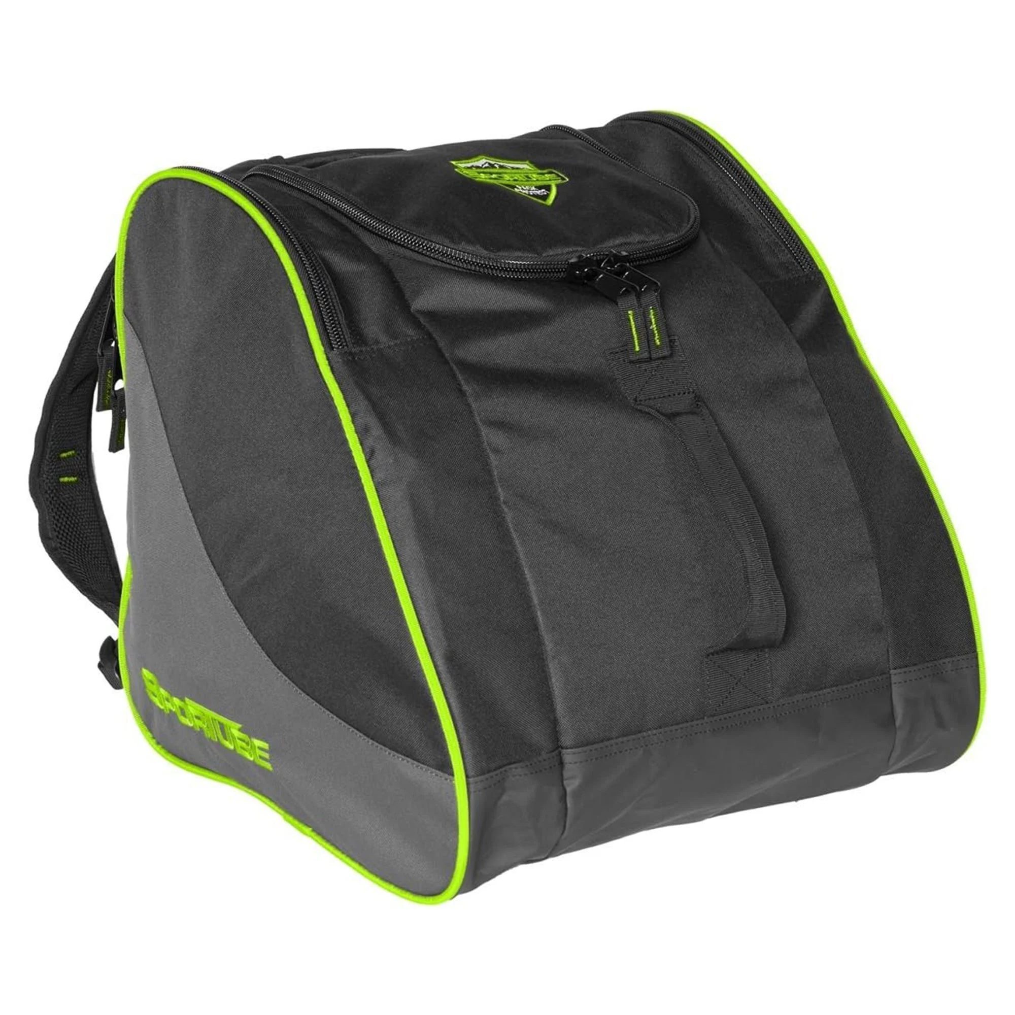 Sportube Traveler 50 Liter Padded Ski Boot & Gear Backpack Bag, Green/Black