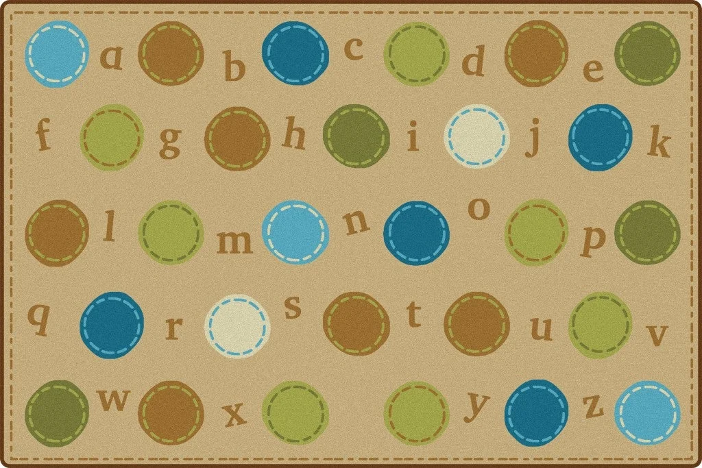 Carpets for Kids KIDSoft Alphabet Dots Nature Colors Learning Rug