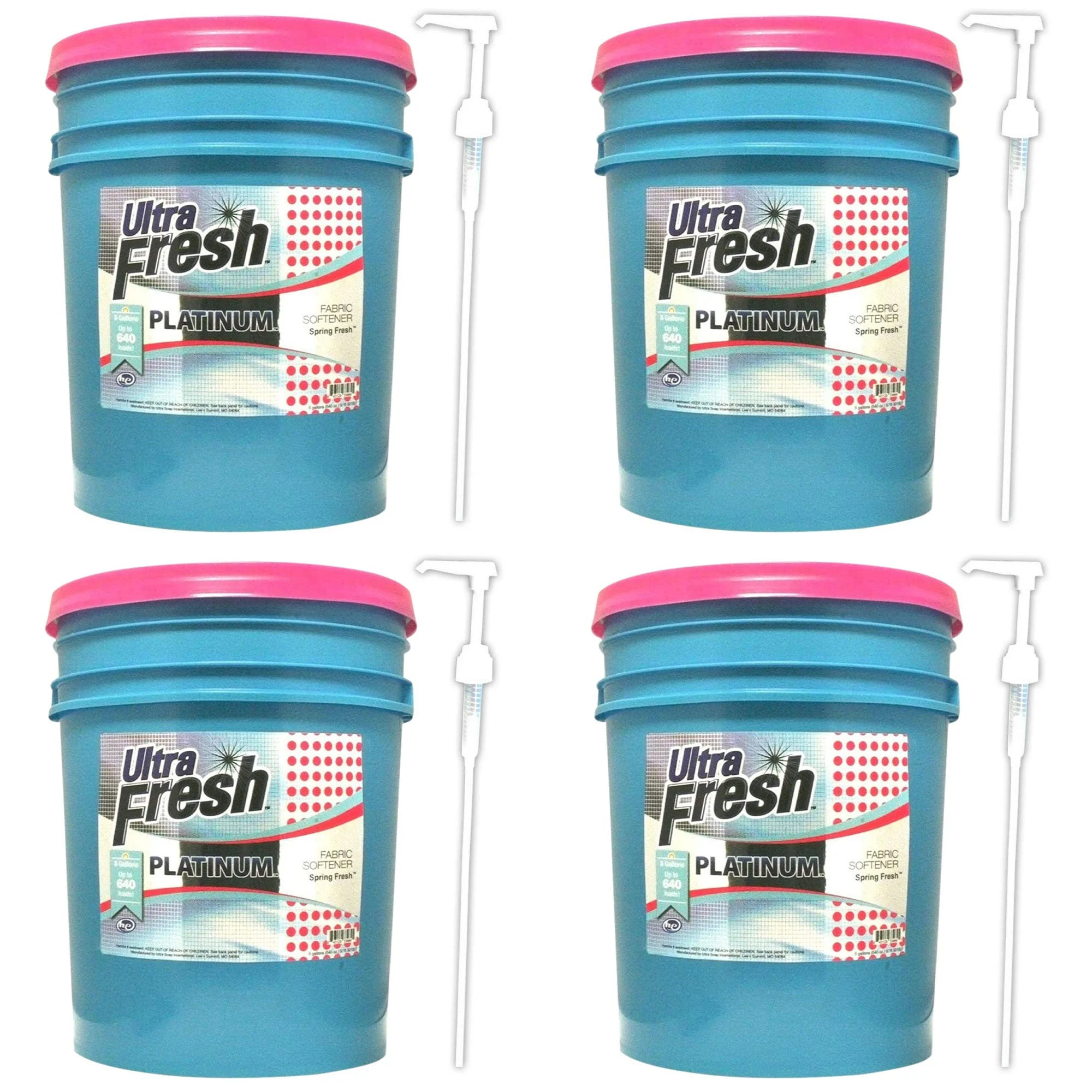 Ultra Fresh Platinum 5 Gal Spring Fresh Fabric Softener Up to 640 Loads (4 Pack)